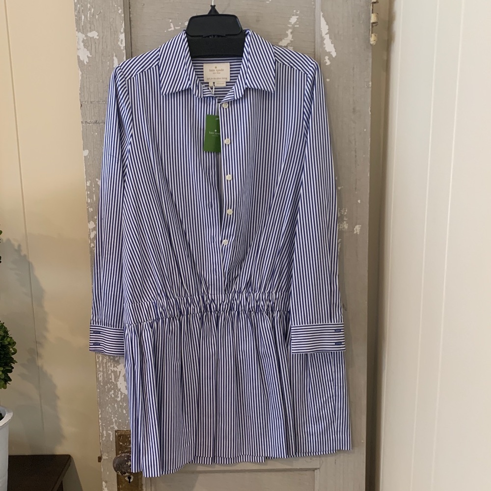 NWT Kate spade striped shirt dress size 4